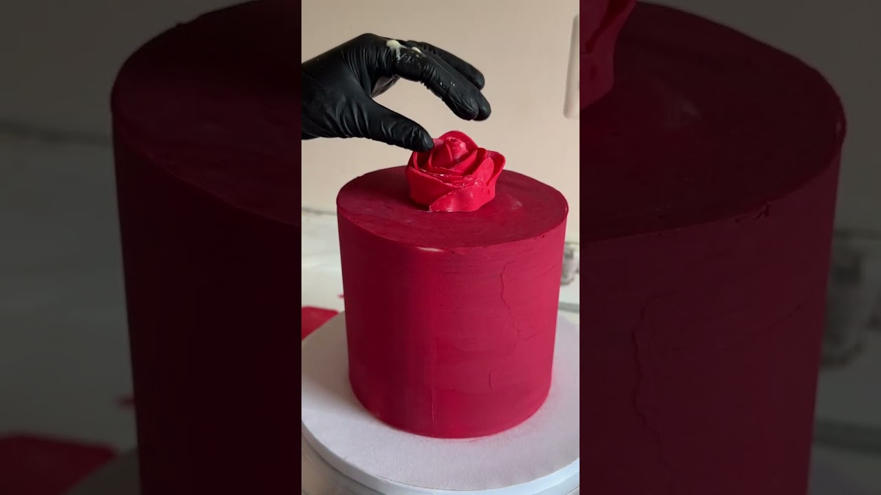 Fondant rose cake tutorial. Торт роза з мастики✨