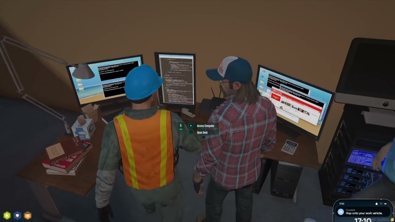 Mr K shows Harry the Computer for helping with materials
