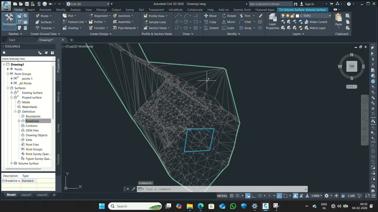 Volume surface