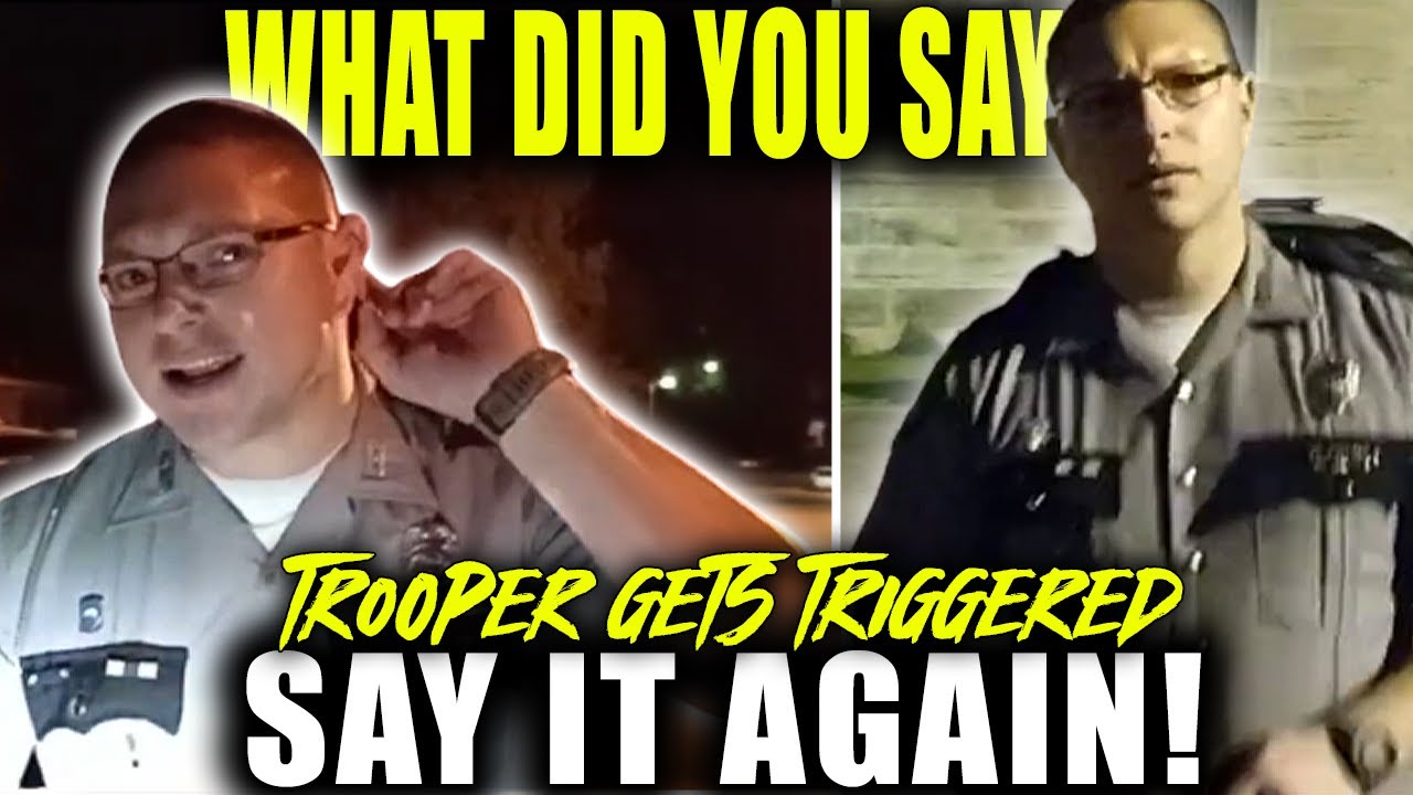 State Trooper Dares Man To Speak Again!