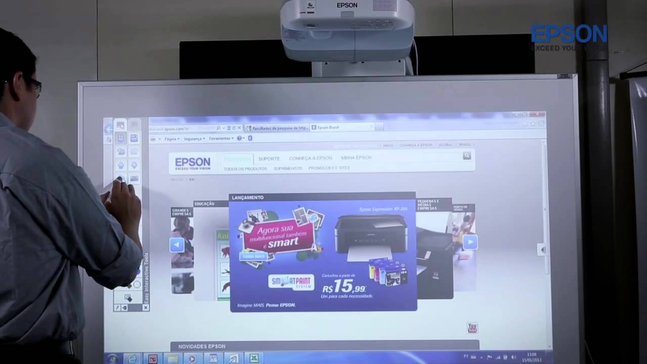 Treinamento Projetor 455WI Epson