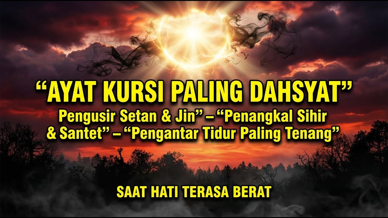 Ayat Kursi Dahsyat Pengusir Setan & Penangkal Sihir | Pengantar Tidur Paling Tenang