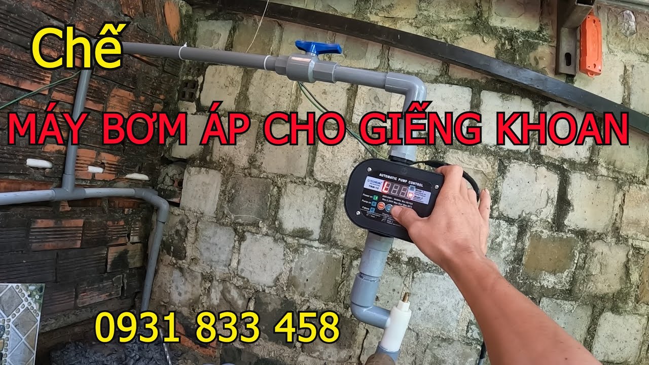 Chế máy bơm hút nước giếng khoan thành bơm tăng áp sử dụng trực tiếp trong nhà Đơn giản