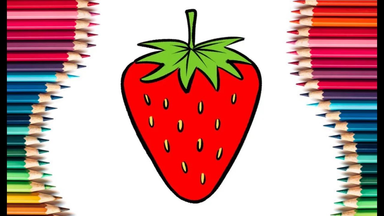 Cómo Dibujar Una Fresa paso a paso - Fácil y Rápido 🍓