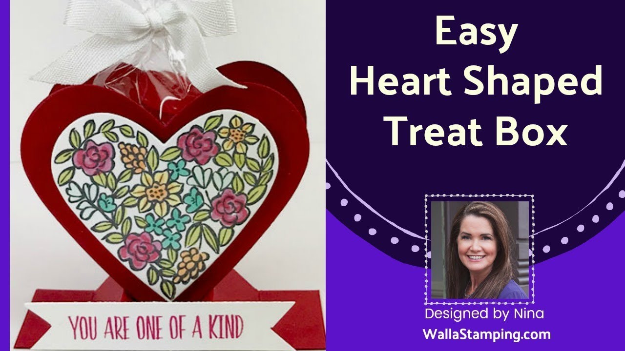 Easy Heart Shaped Treat Box and matching card