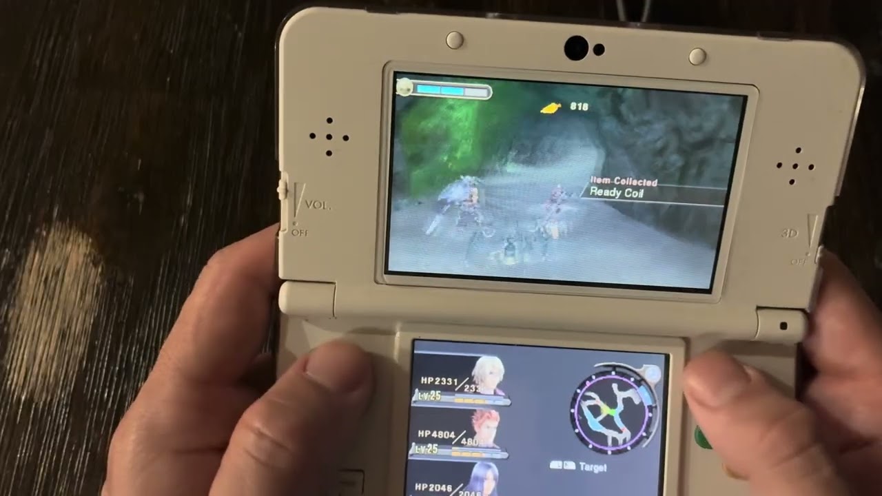 Playing the 3DS midnight Xenoblade Chronicles with no edits. 