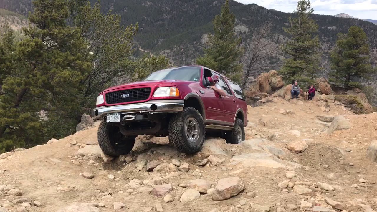 Ford Expedition off road on Spring Creek Trail Colorado