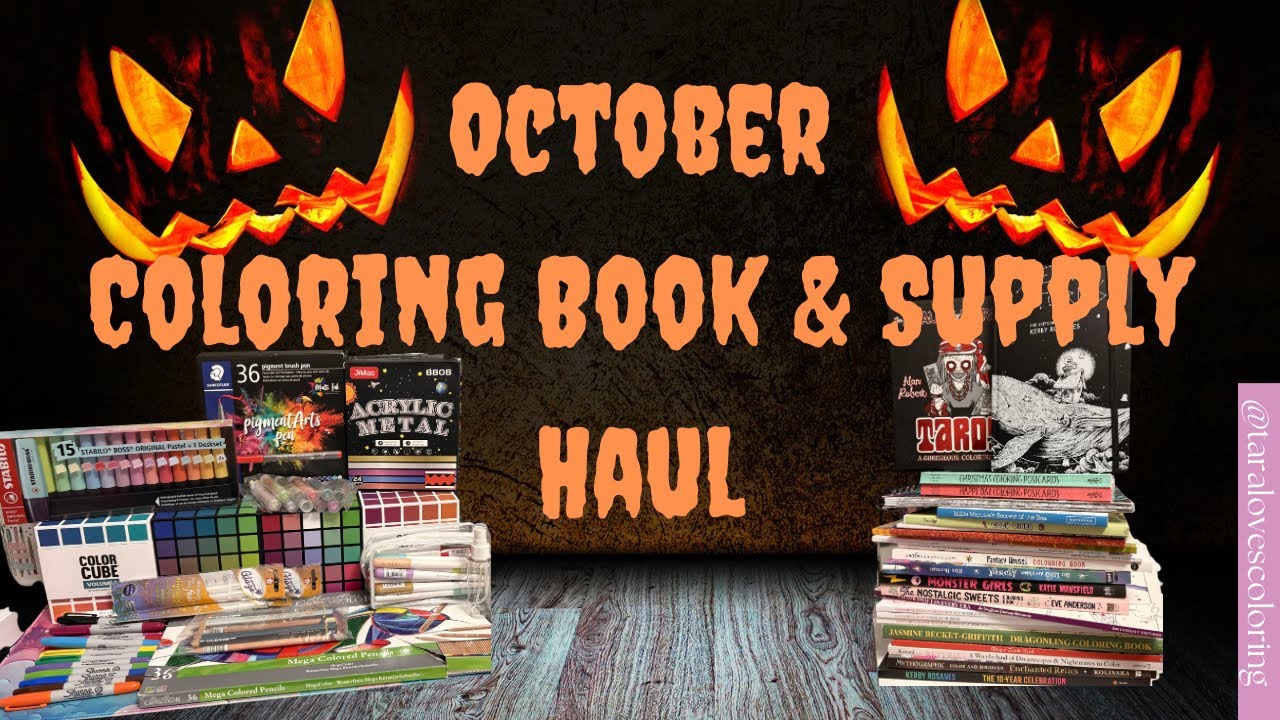 Coloring Book & Supply Haul - October 2025 - Colored Pencils, Books, Color Cubes & More!!