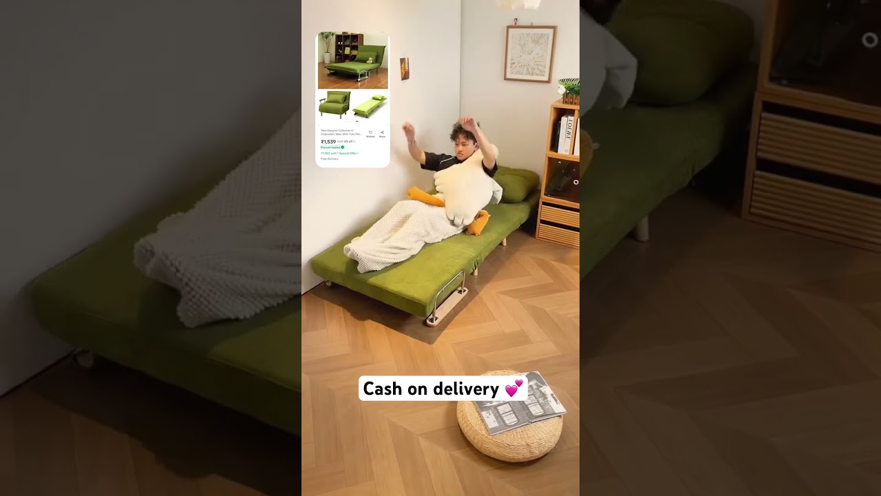 Viral foldable sofa cum bed from meesho | meesho finds | shorts #meesho #amazon #shorts