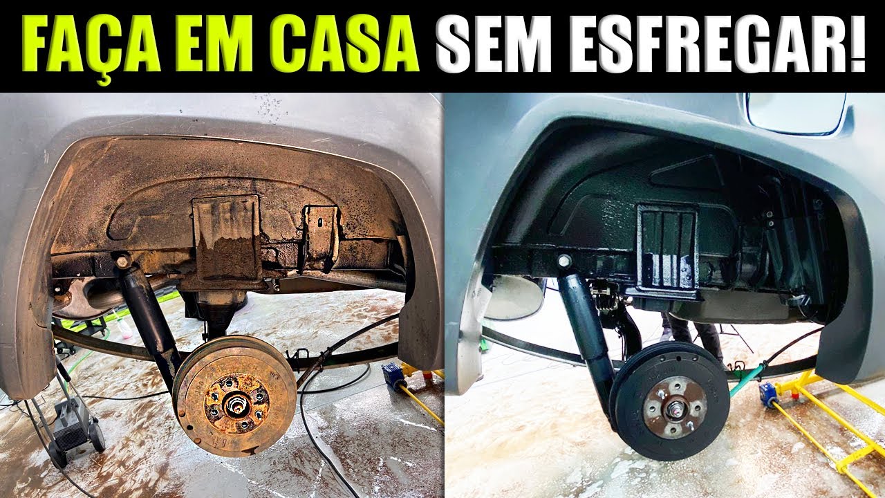 COMO LIMPAR CAIXA DE RODA DO CARRO EM CASA SEM USAR AS MÃOS | LAVAR CAIXA DE RODAS