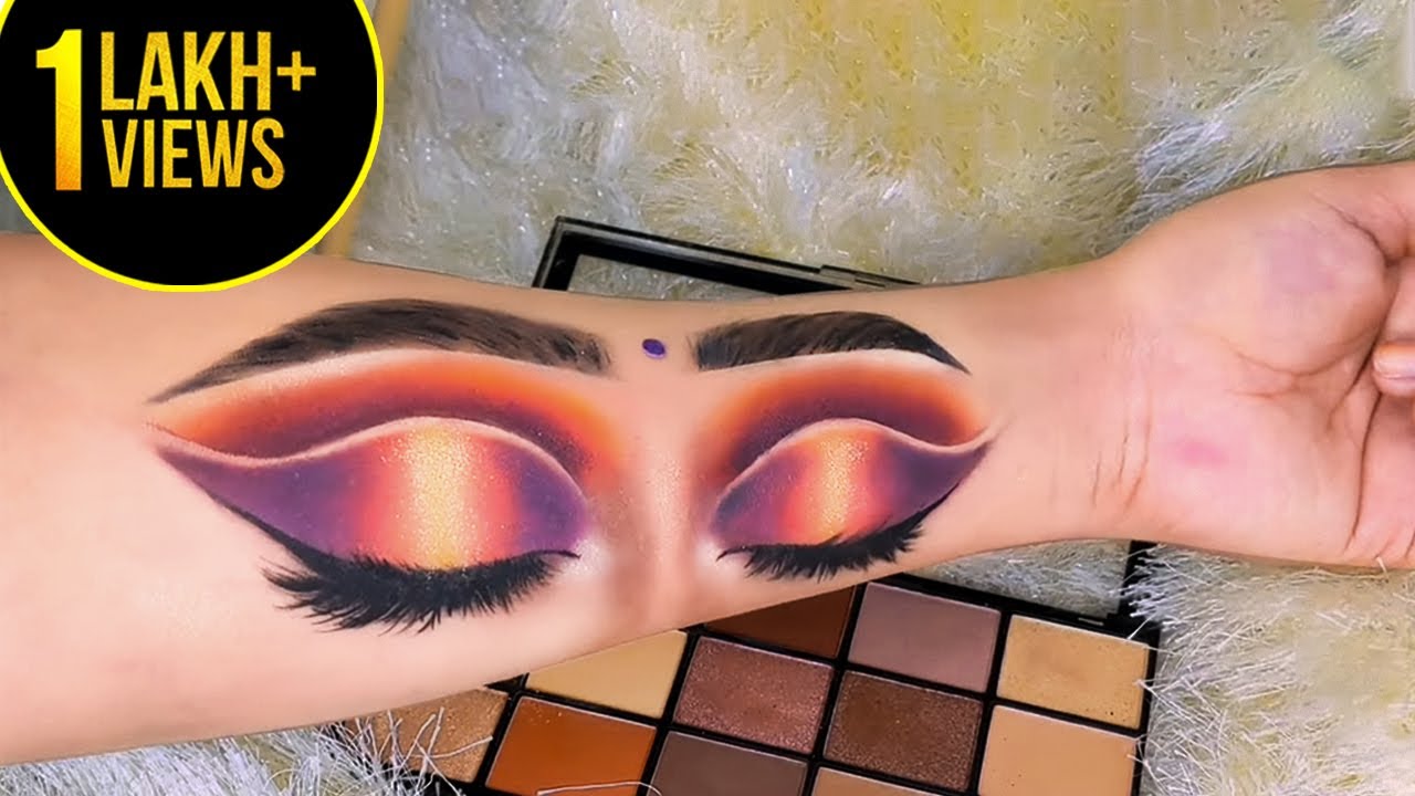 eye makeup on hand  | easy cut crease tutorial | deepi beauty