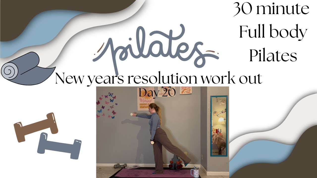 30 Minute Full body Pilates with Weight / Day 20 / For beginners