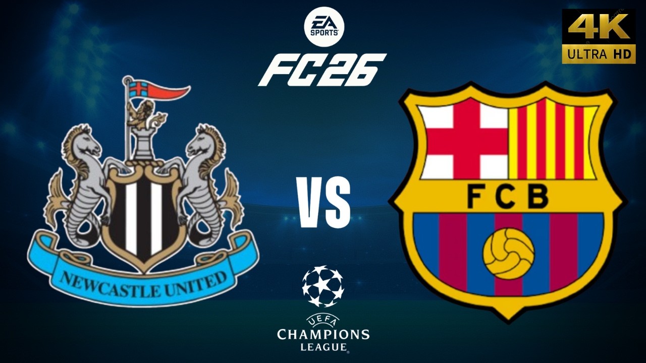 FC 26 - Newcastle vs FC Barcelona - Champions League 25/26 Full Match - PC [4K60]