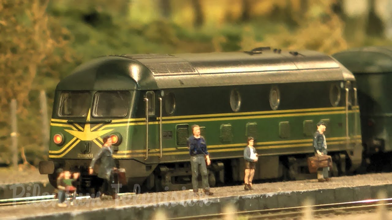 Model railroad layout of the old railway station Scherpenheuvel - Zichem in Belgium - 鉄道模型 - 철도모형