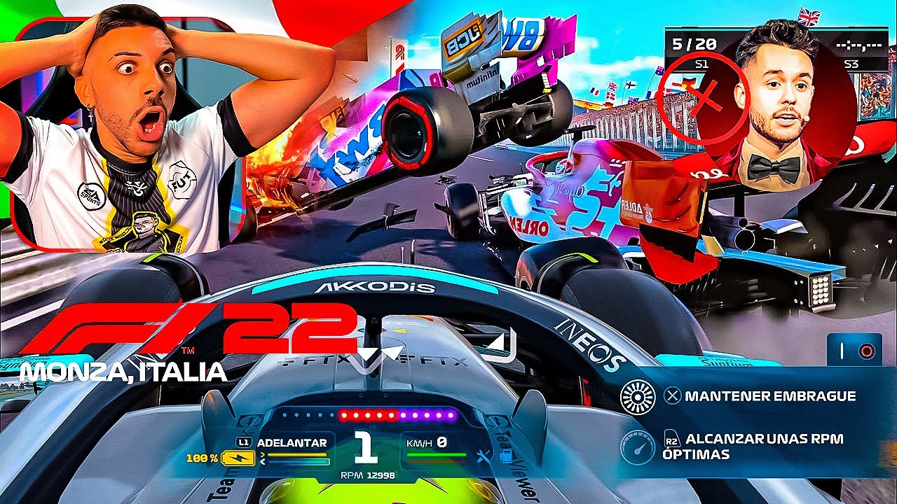 MI MEJOR CARRERA !!! TORNEO F1 YOUTUBERS (GRAN PREMIO DE ITALIA MONZA) DjMaRiiO