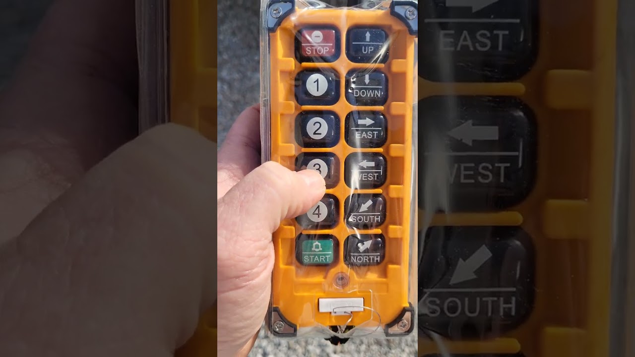 newtry 12 button wireless crane remote on a vactor 2100 vac truck