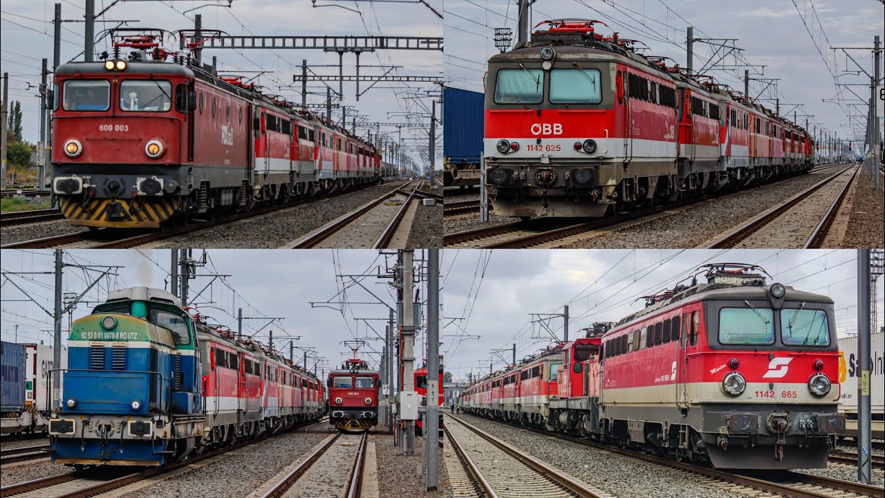 Convoi de locomotive electrice ÓBB / Convoy of ÓBB electric locomotives in / în Curtici