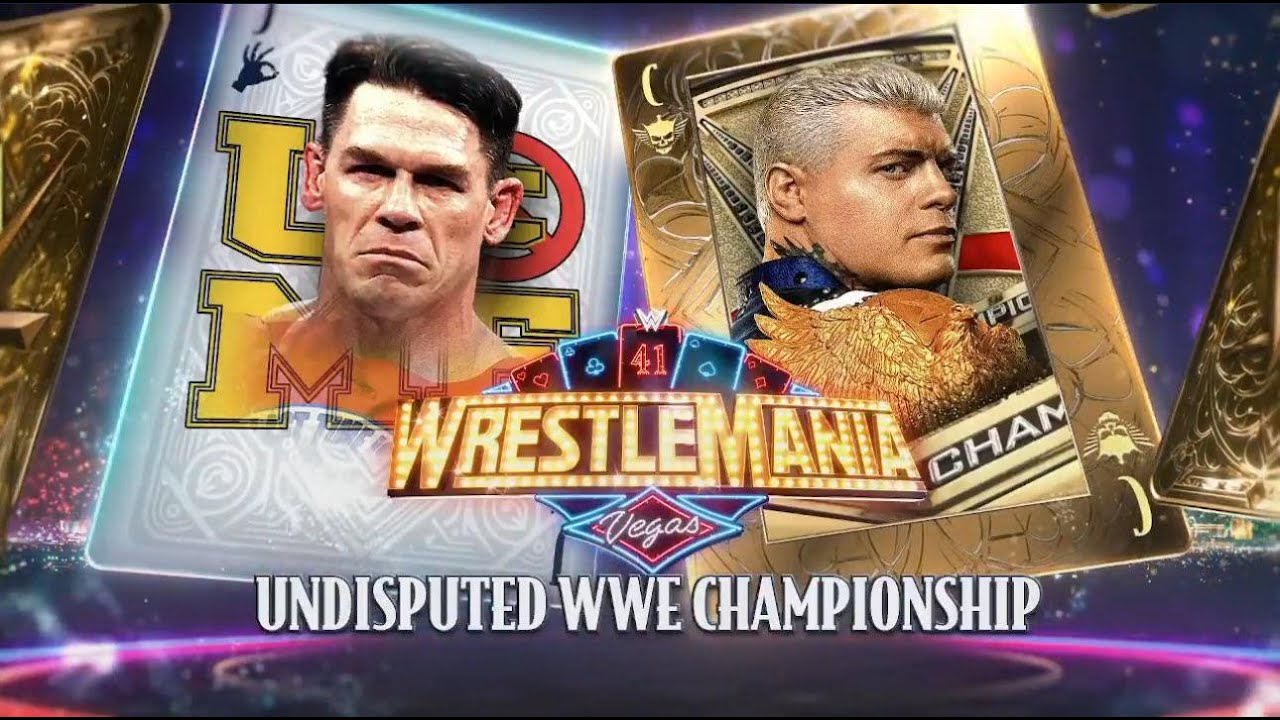 WWE2K25 John Cena vs Cody Rhodes for the Undisputed WWE Championship at Wrestlemania