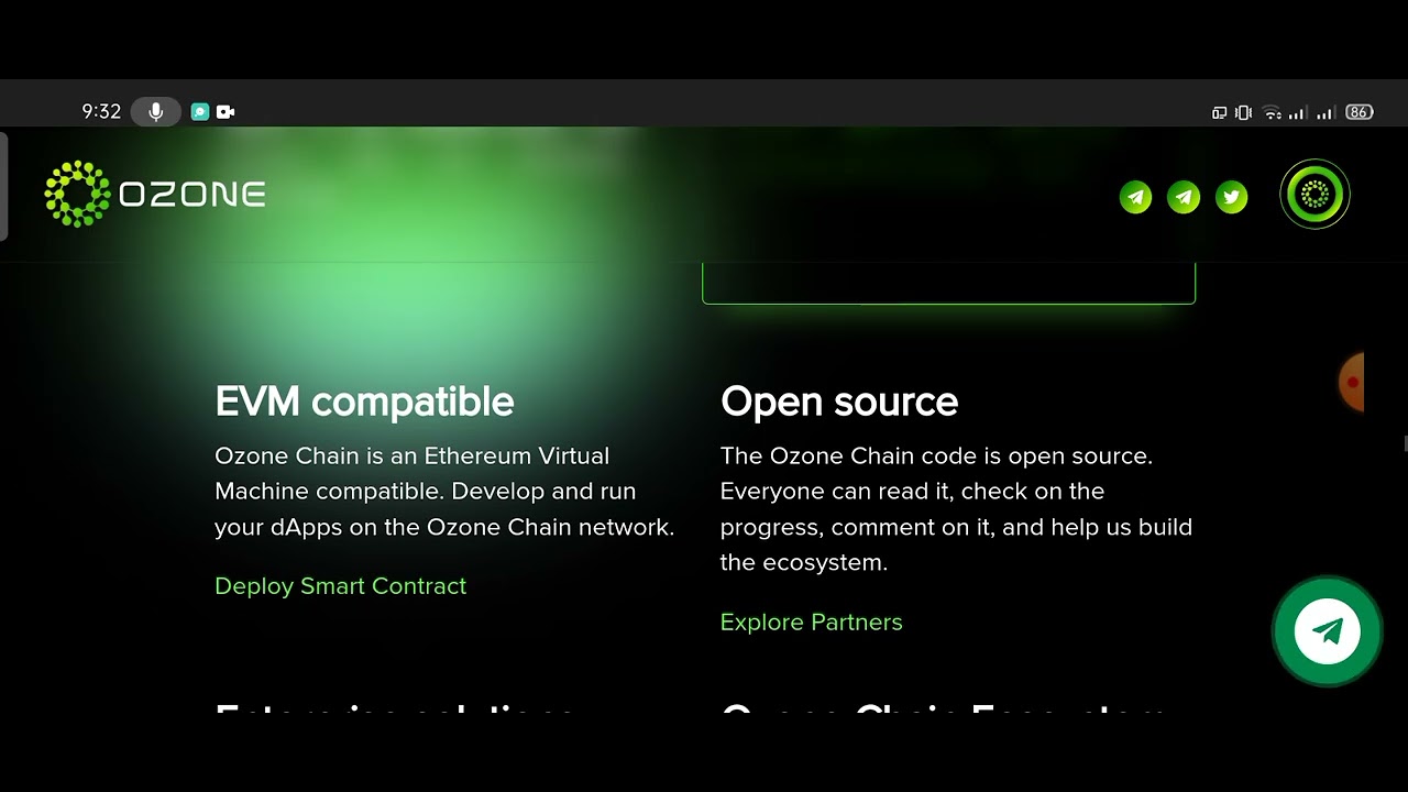 Ozone chain EVM compatible, open source solution.
