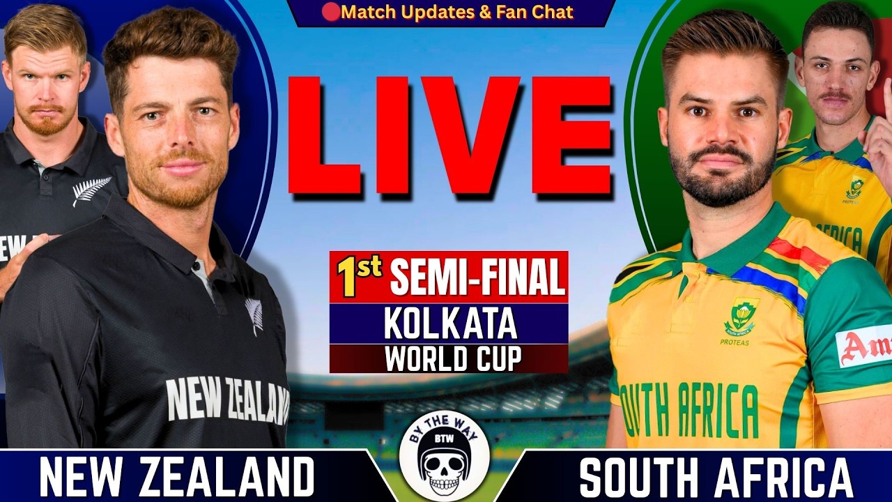 🔴Live : South Africa vs New Zealand, 1st Semifinal | SA vs NZ Live | Live Cricket match Today