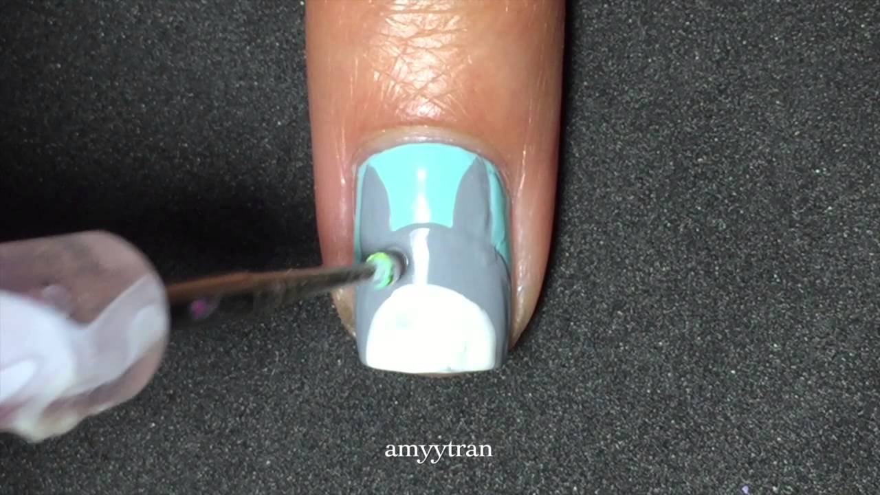 Nail Art Tutorial: Totoro Manicure