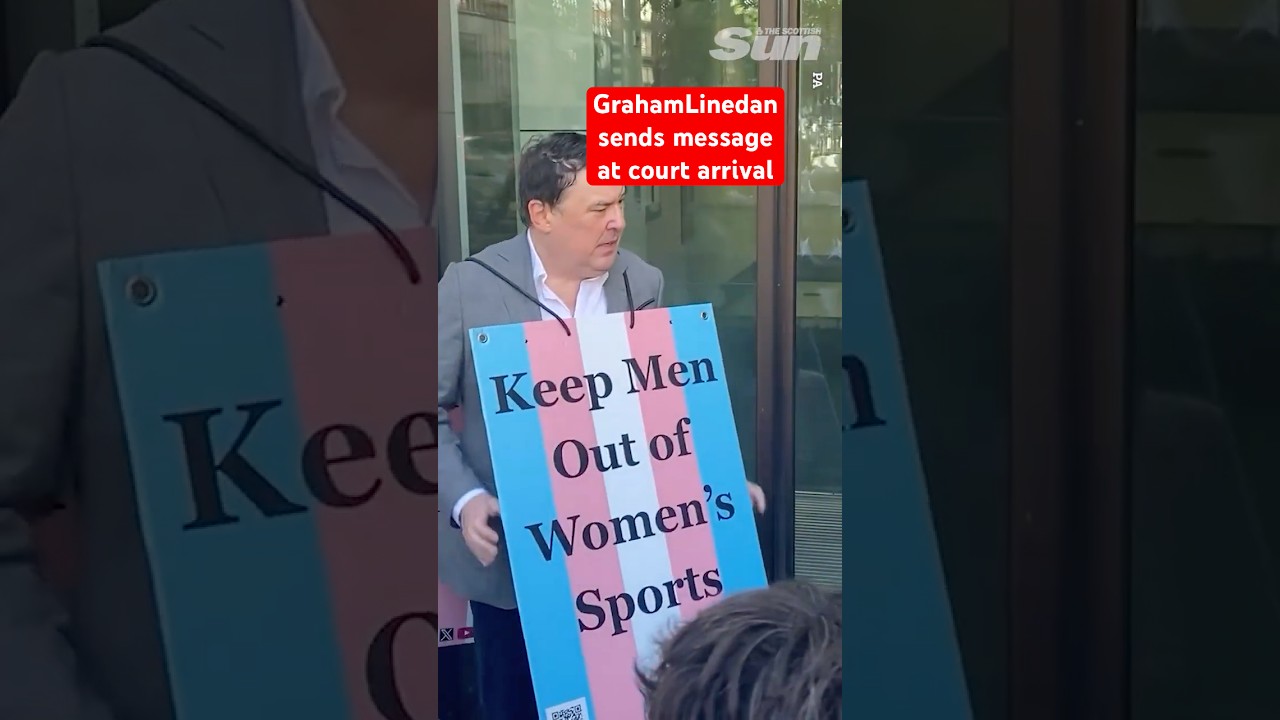 Graham Linehan sends message as he arrives at court accused of harassing transgender activist