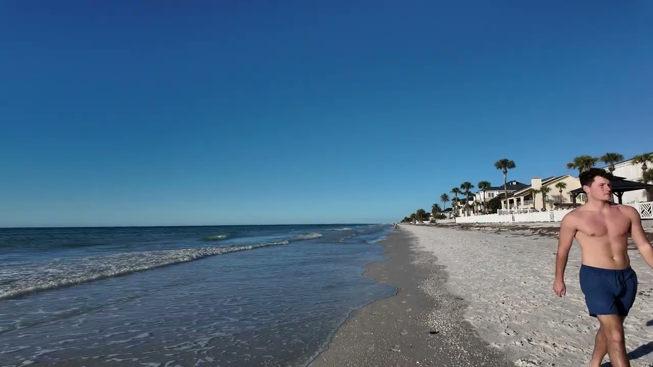 Clearwater Beach Florida POV Walk 4K 🌴 | White Sand Gulf Coast Beach Walk
