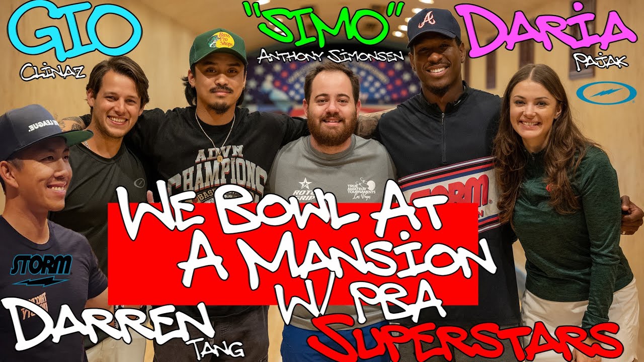 PBA Stars Anthony Simonsen, Daria Pajak, and Darren Tang bowl with us at a Las Vegas Mansion