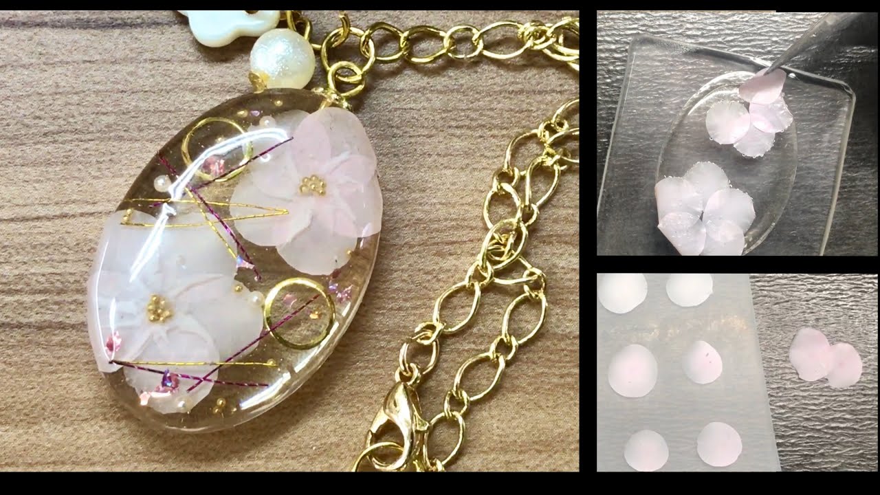 【UVレジン　100均】 レジンで花びらを作る桜レジン🌸 UV resin Cherry blossoms made from petals