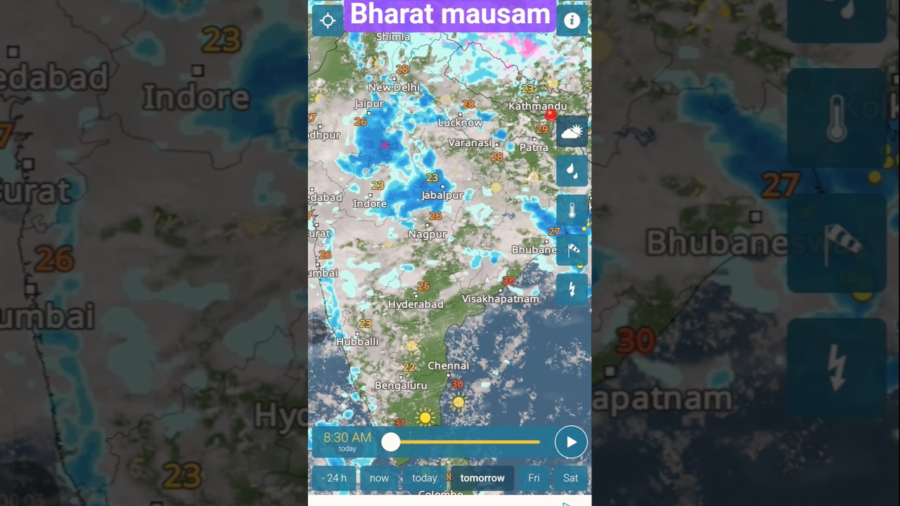 today and tomorrow weather forecast rain coming in North India ⛈️