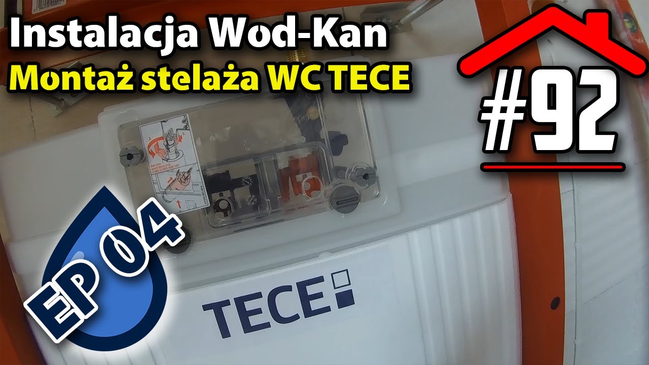 #92 Montaż stelaża podtynkowego WC / TECE/ Geberit || Instalacja Wod-Kan EP04 - Dom na płycie fund.