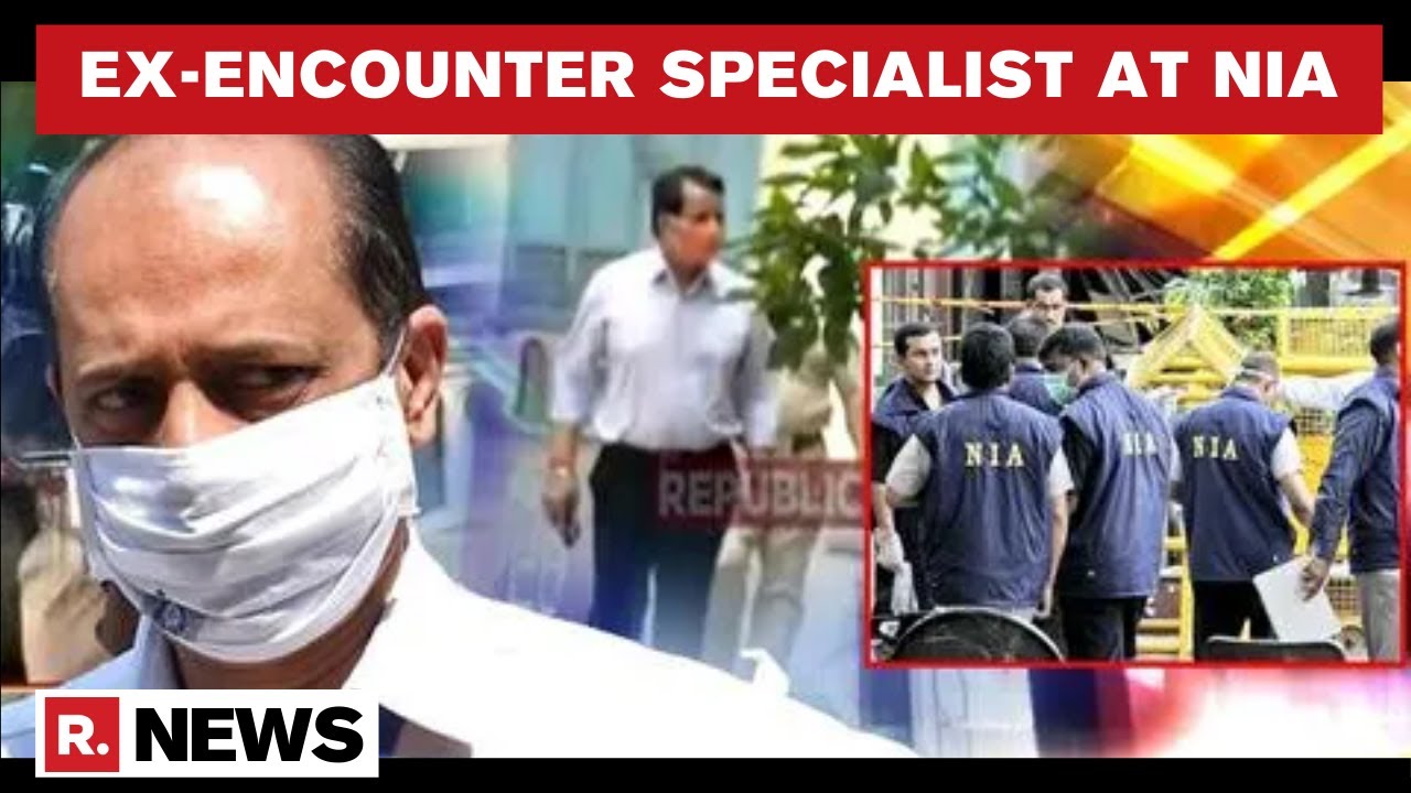 Former Encounter Cop Pradeep Sharma Arrives At NIA Office In Sachin Vaze Probe