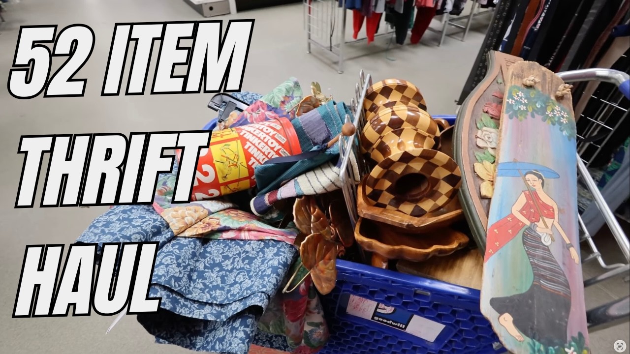 My Cart was Overflowing! Goodwill Haul (52 Items)