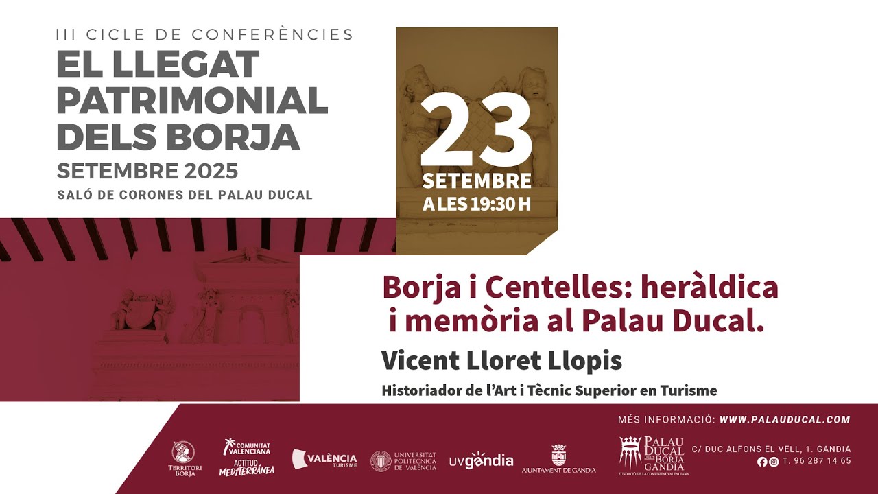 Borja i Centelles: heràldica i memòria al Palau Ducal