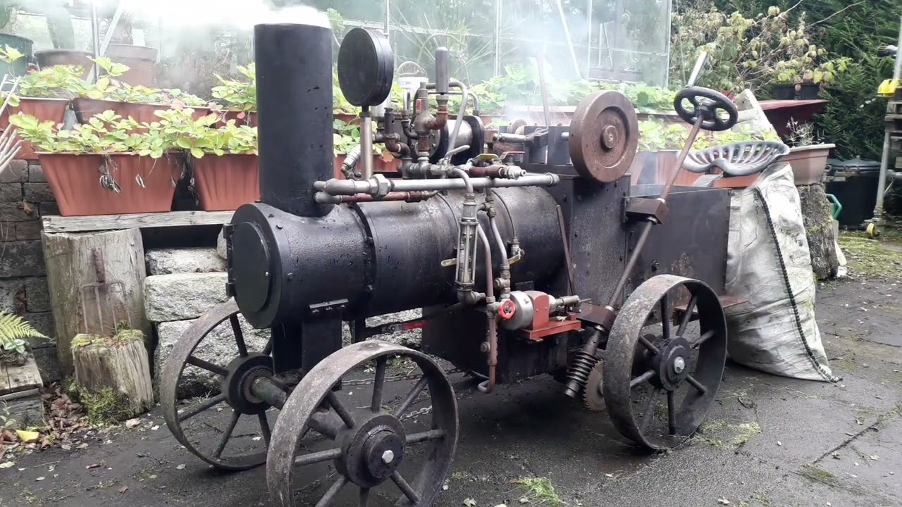 Homemade Steam Traction Engine first run in years #homemade #steamengines