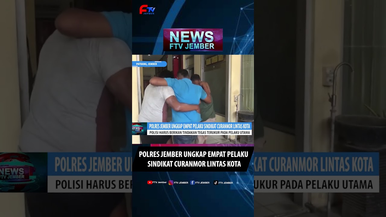 POLRES JEMBER UNGKAP EMPAT PELAKU SINDIKAT CURANMOR LINTAS KOTA