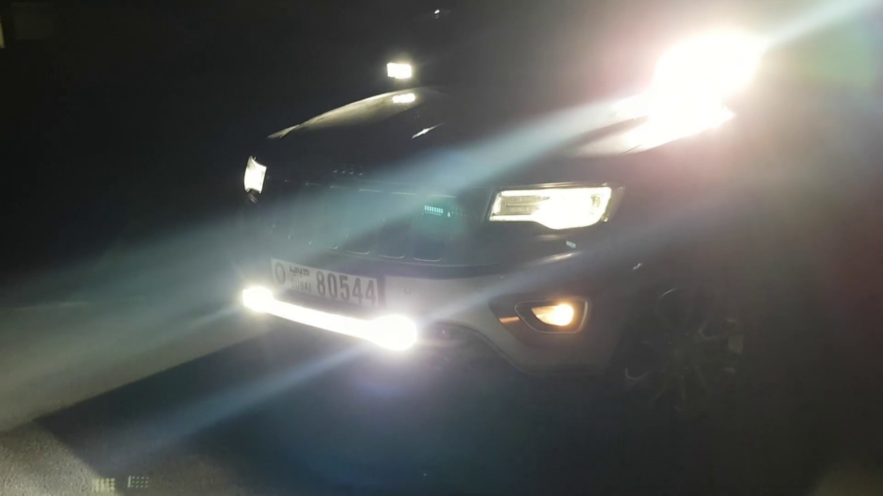 WK2 Grand Cherokee LED Light Bar and Side Shooters - AuxBeam