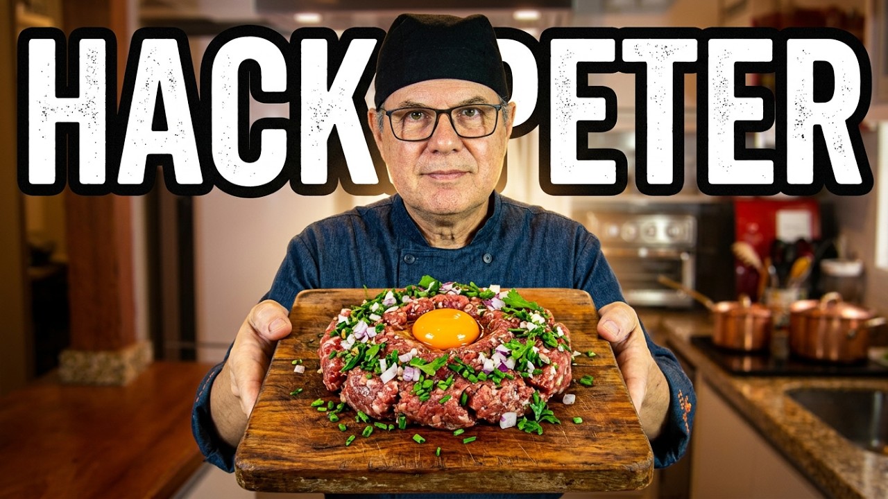 HACKEPETER DE CARNE. [CARNE DE ONÇA]. CARNE CRUA. [COMO FAZER]