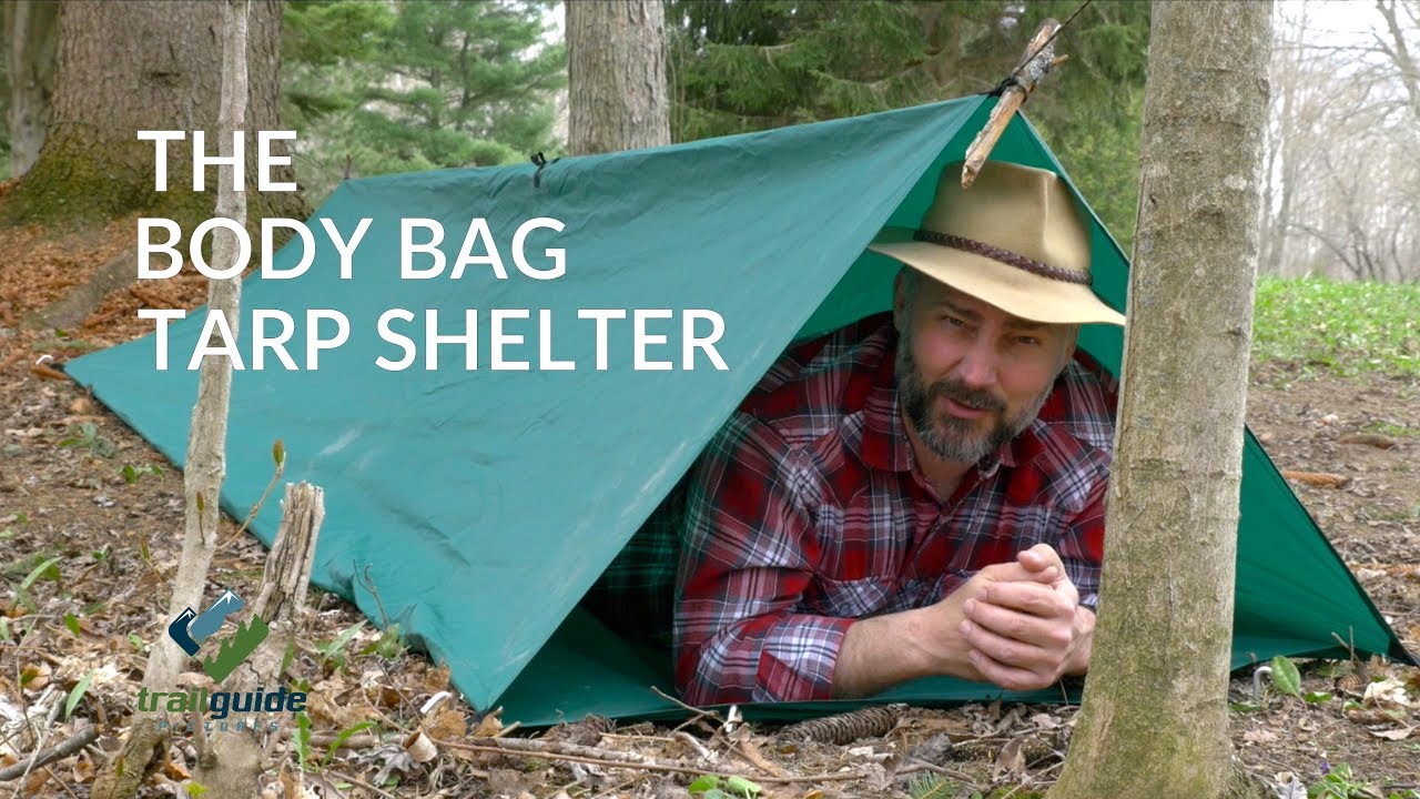 EASY Emergency TENT Set Up | The Body Bag Tarp Shelter