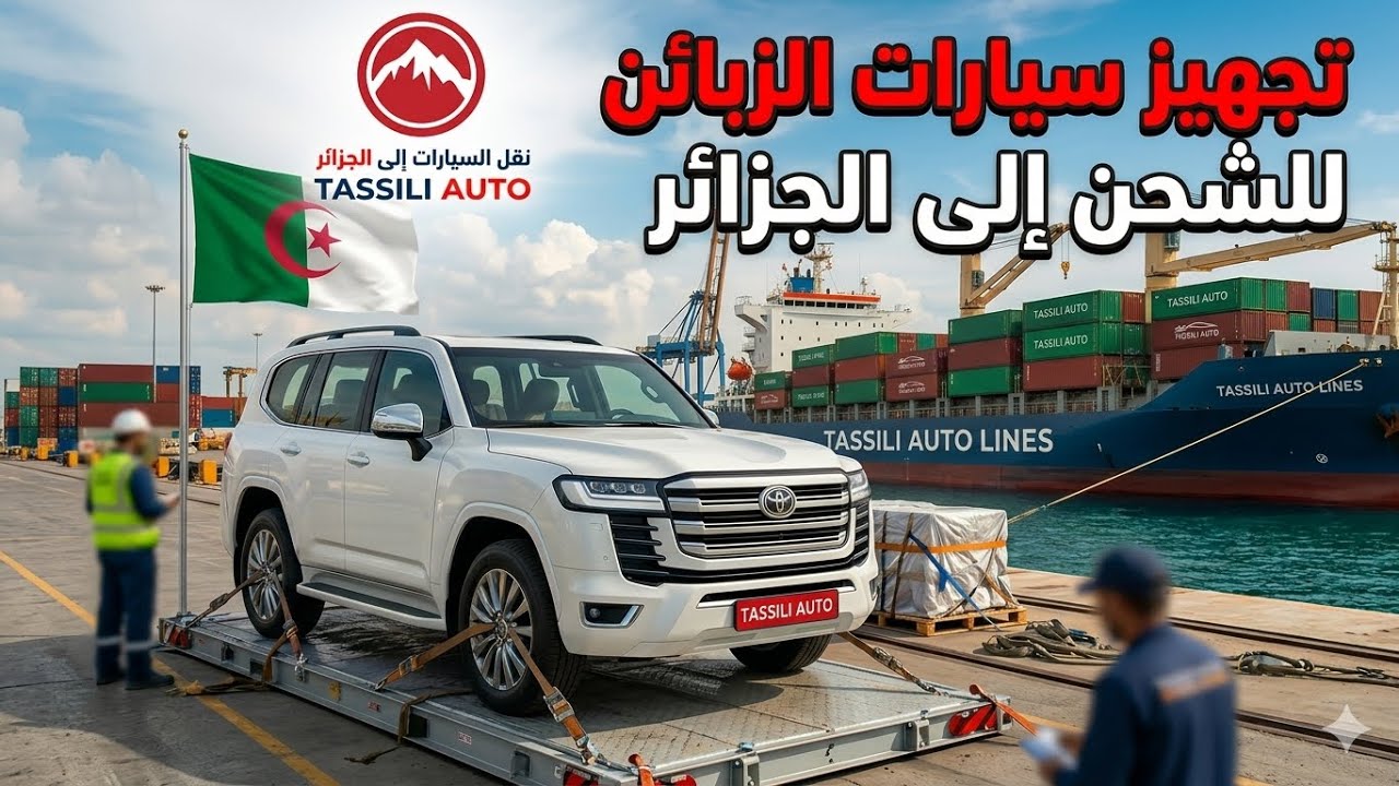 🚗 تجهيز سيارات زبائننا للشحن إلى الجزائر | خطوة بخطوة حتى التسليم 🇩🇿