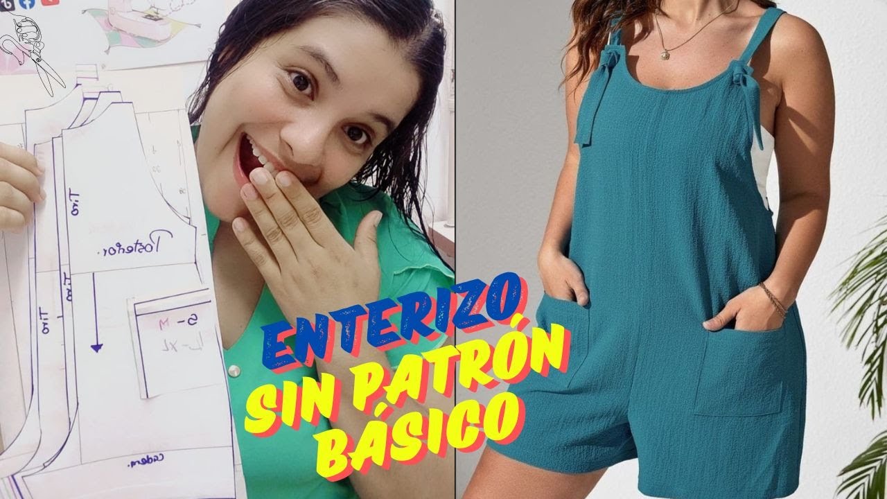 Como Hacer un ENTERIZO sin Patrón Básico en varias tallas ? Fácil y Rápido
