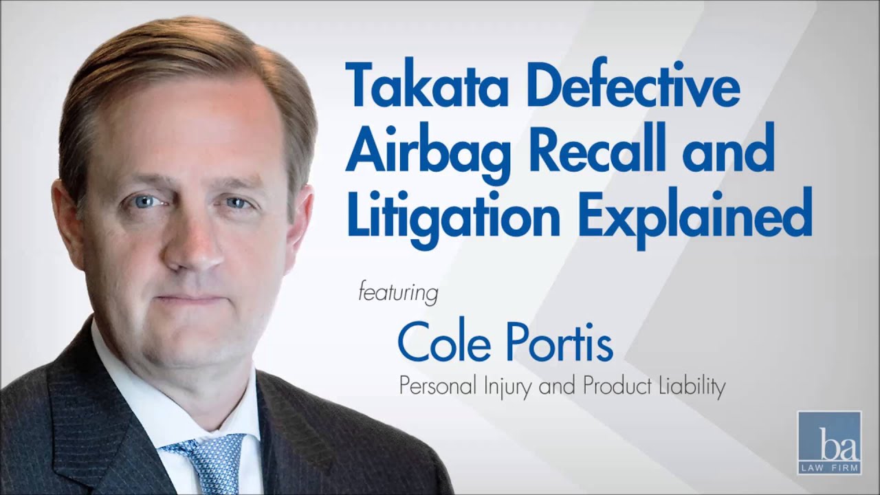 Takata airbag recall explained by Beasley Allen shareholder Cole Portis on Ringler Radio