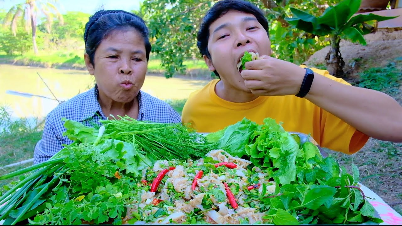 ก้อยสไบนาง ผ้าขี้ริ้ววัว ผักสามสวน - [30/12/2019]