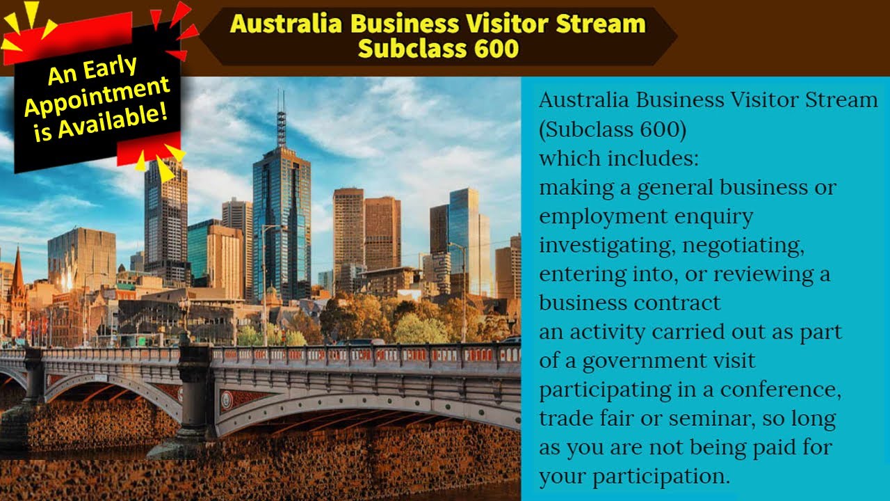 Australia Business Visitor Stream Subclass