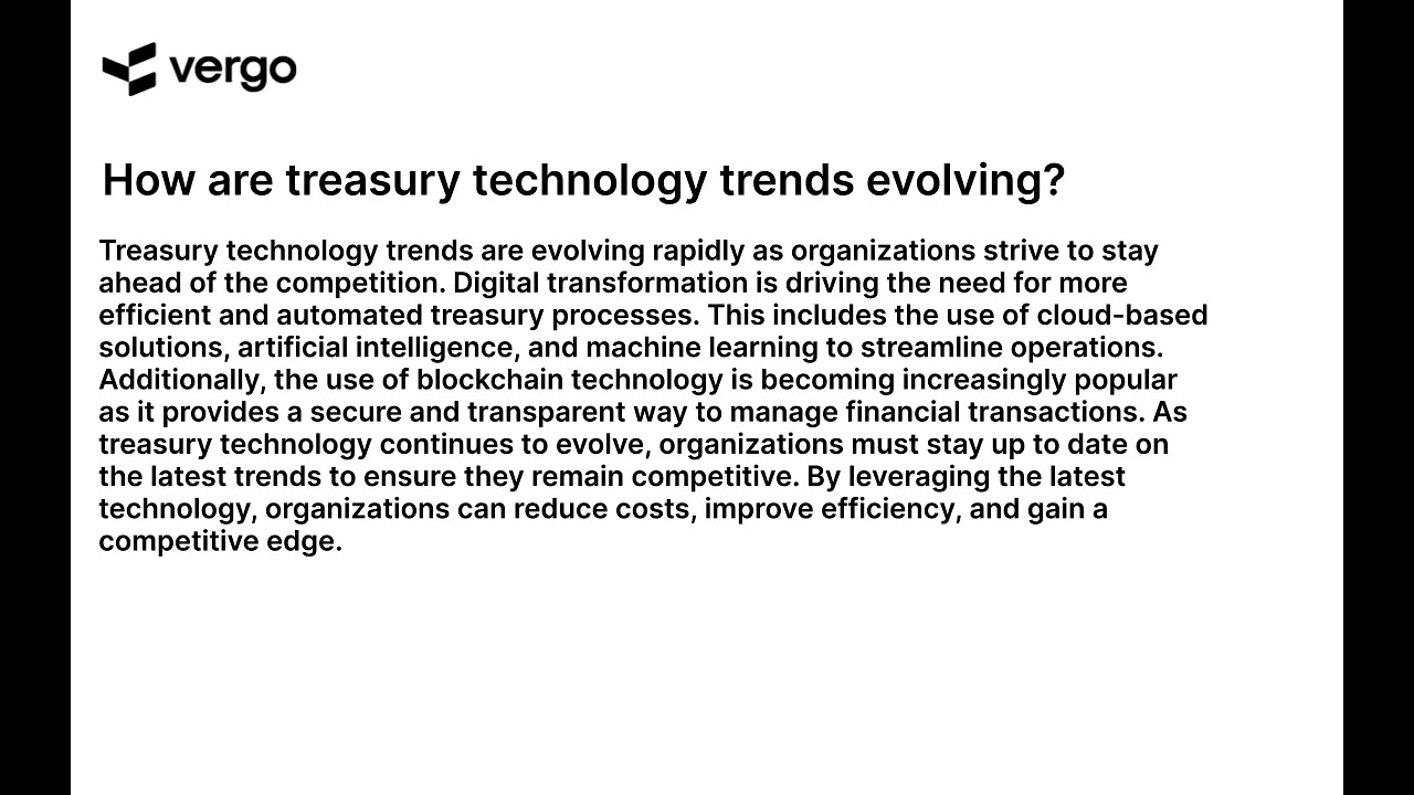 Treasury Tech Trends: Evolving and Growing