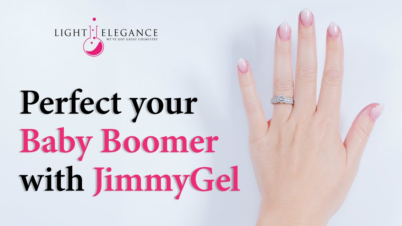 Baby Boomer Nail Tutorial Using JimmyGel Builder Gel in a Bottle | Light Elegance