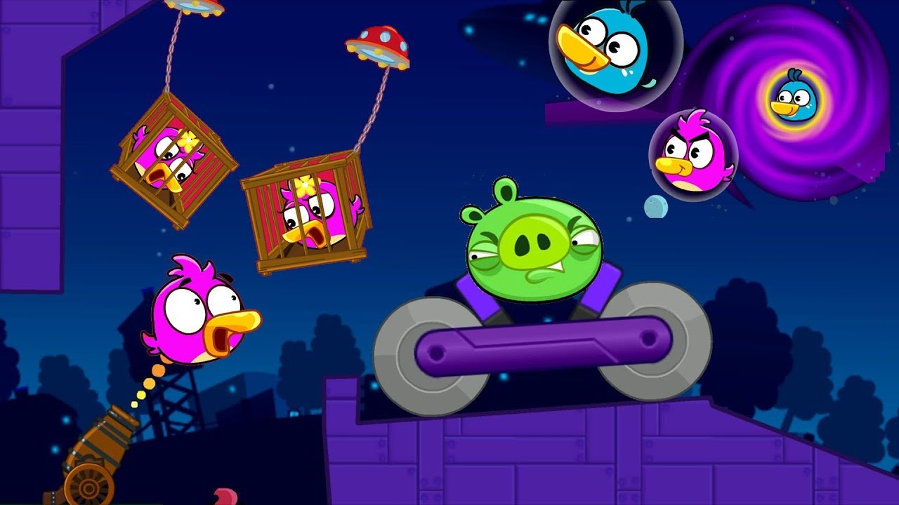 Angry Birds Collection Hacked 4 - SHOOT THE BAD PIGS THROUGH BLACK HOLE TO RESCUE GIRLFRIEND!