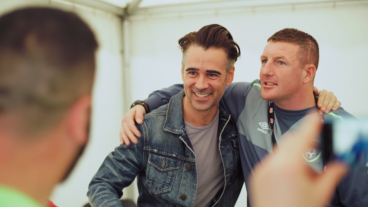 Team Ireland Had a Special Visit from Homeless World Cup Ambassador Colin Farrell