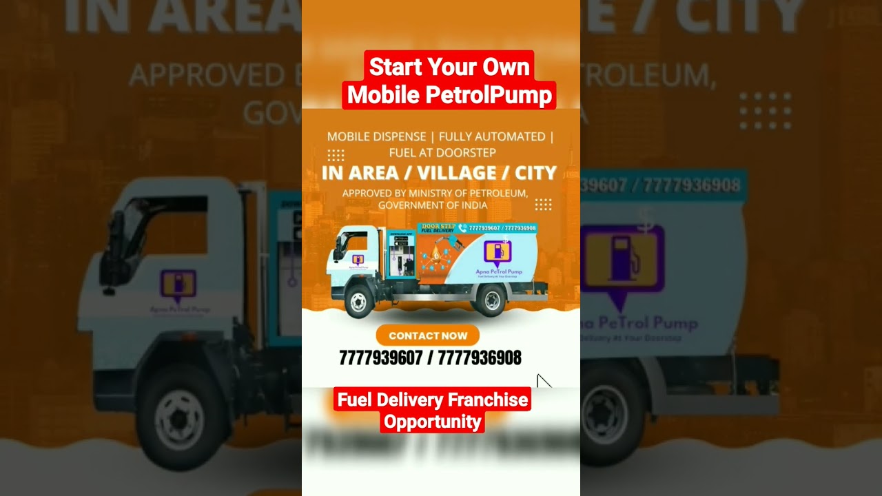 Start Your Own Mobile PetrolPump | PetrolPump Franchise | Franchise Opportunity | Dealership #shorts