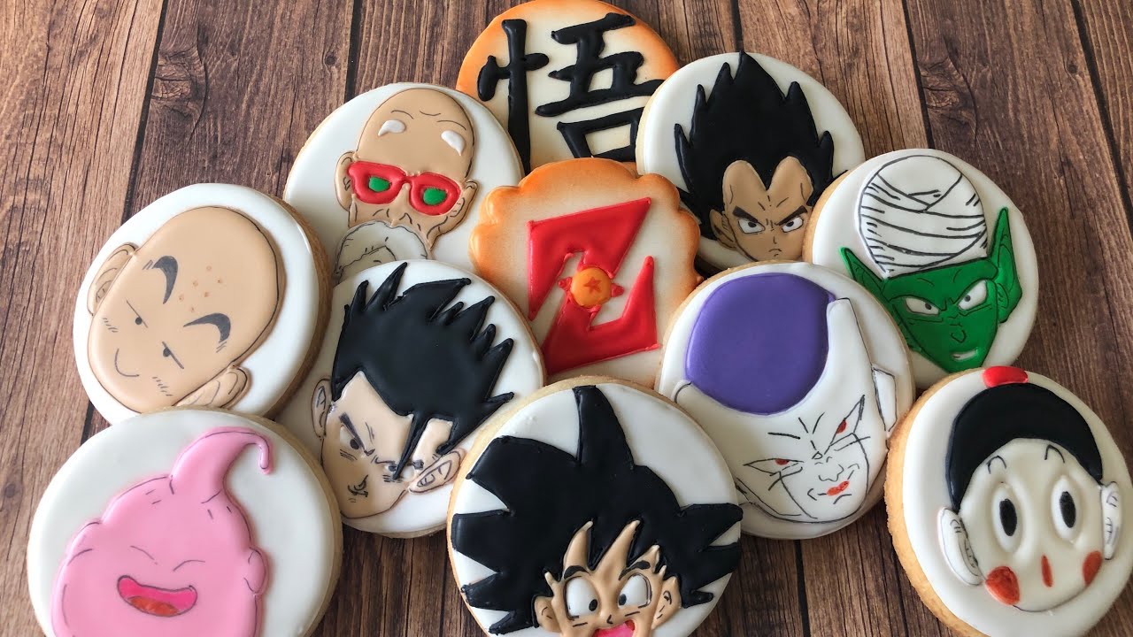 Dragon Ball Z cookies | *TIME-LAPSE COOKIE DECORATING*(sugar cookies)